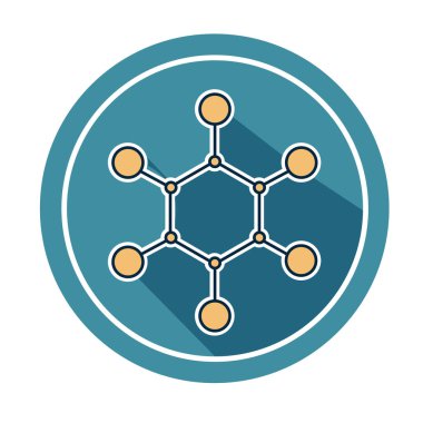 Beyaz arkaplanda molekol simgesi