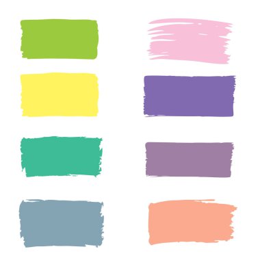 el çizimi renkli fırça kolleksiyonu