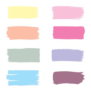 el çizimi renkli fırça kolleksiyonu