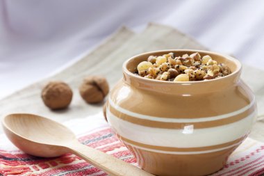 Kutia - tatlı tahıl puding, Chris geleneksel ilk fincan