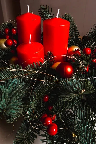 Christmas Balls Tree Decoration Details — Stock Photo, Image