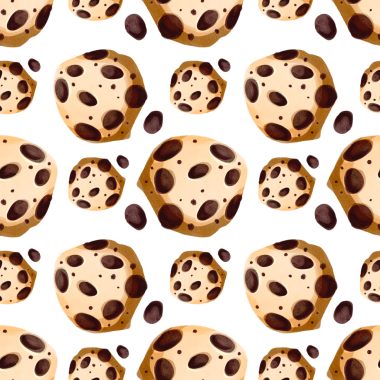 Kusursuz desenli çikolatalı zencefilli çörek. Lezzetli el yapımı kurabiyeler. Tatlının suluboya çizimi. Kış tatili atmosferi.