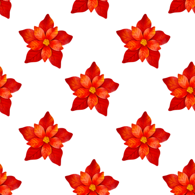 Suluboya çiçekli kusursuz desen. Kış dönemi. El yapımı Noel süsü..