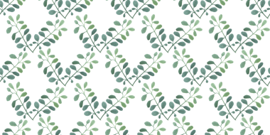 Elle çizilmiş suluboya yeşil dalları ve yaprakları olan kusursuz bir desen. Bahar ve yaz renkli bitkilerin basit bir şekilde toplanması.