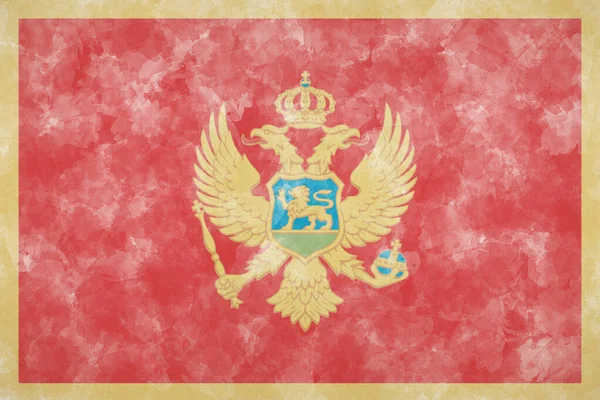 Vatansever dijital illüstrasyon. Karadağ suluboya bayrağı. Karadağ tasarımı. Yüksek kaliteli illüstrasyon