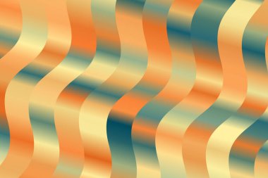 Turuncu, sarı ve yeşil dalgalar soyut arkaplan. İhtiyaçlarınız için harika illüstrasyon.