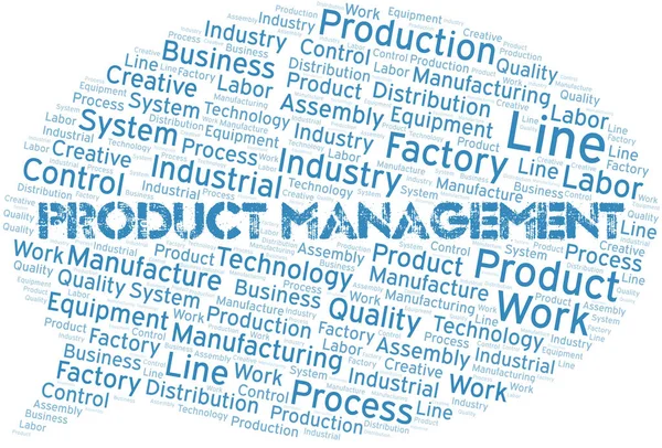 Gestión Productos Word Cloud Crear Solo Con Texto — Archivo Imágenes Vectoriales