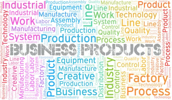 Business Products Word Cloud Crear Solo Con Texto — Archivo Imágenes Vectoriales