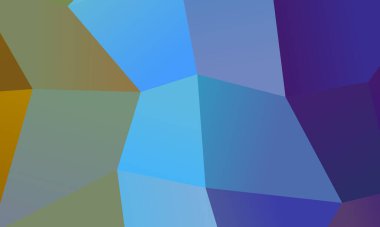 Modern kahverengi ve mavi çokgen arkaplan, dijital olarak oluşturuldu