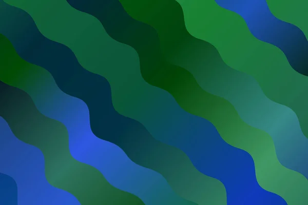 Gorgeous Green Dark Blue Waves Abstract Vector Background — Stock Vector