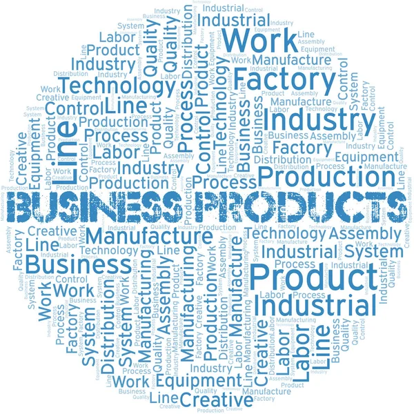 Business Products Word Cloud Create Text Only — Stock Vector
