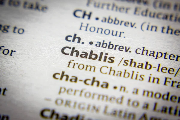 Sözlükte Chablis kelimesi ya da cümlesi