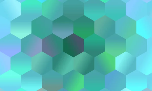Positive Light Blue Green Polygonal Background Digitally Created — Stock Vector