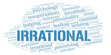 Mantıksız tipografi kelime bulutu sadece metin ile oluşturulur.