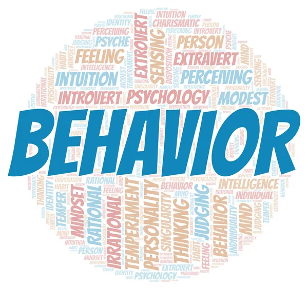 Behavior Typography Word Cloud Create Text Only — Stock Photo, Image