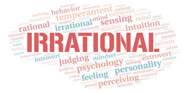 Mantıksız tipografi kelime bulutu sadece metin ile oluşturulur.