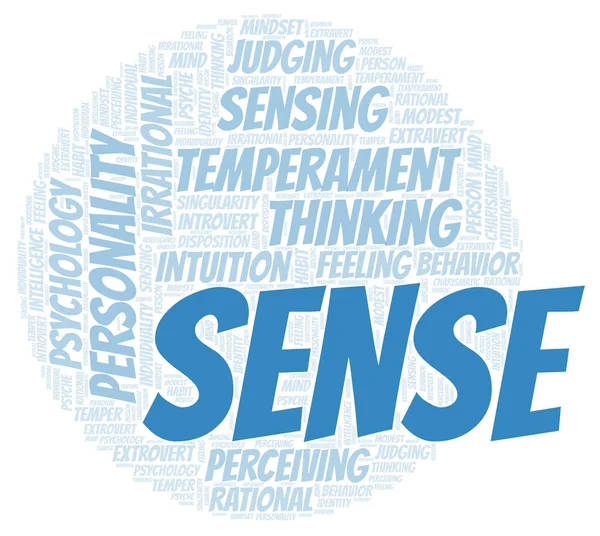 Sense Typography Word Cloud Create Text Only — Stock Photo, Image
