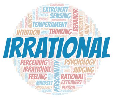 Mantıksız tipografi kelime bulutu sadece metin ile oluşturulur.