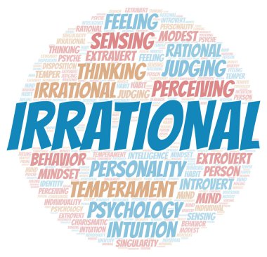 Mantıksız tipografi kelime bulutu sadece metin ile oluşturulur.