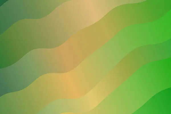 Pretty Yellow Green Waves Abstract Vector Background — Archivo Imágenes Vectoriales