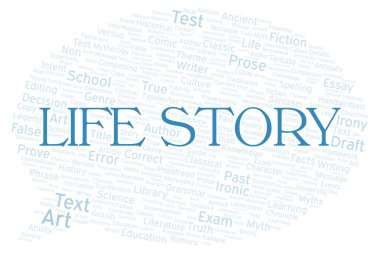 Yaşam Öyküsü kelime bulutu sadece metin ile oluşturulur