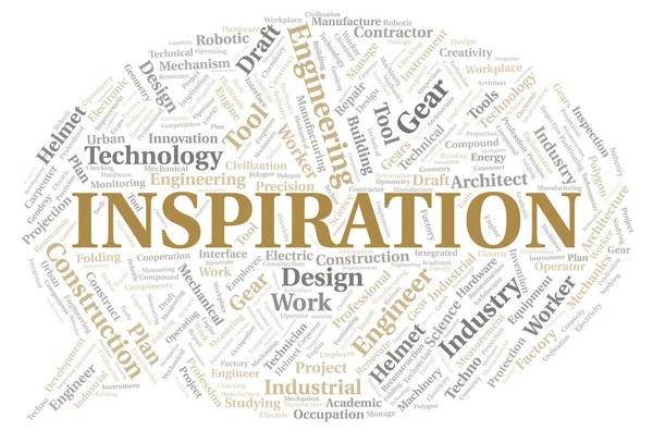 Inspirationstypografie Wortwolke Nur Mit Text Erstellen — Stockfoto