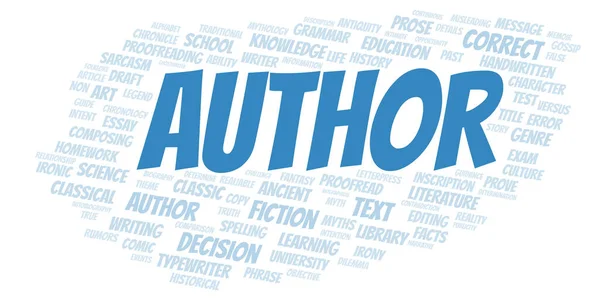 Author Typography Word Cloud Create Text Only — Stock Photo, Image