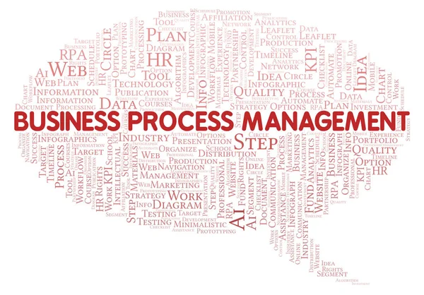 Business Process Management Typografie Word Cloud Nur Mit Text Erstellen — Stockfoto