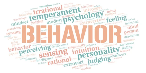 Behavior Typography Word Cloud Create Text Only — Stock Photo, Image
