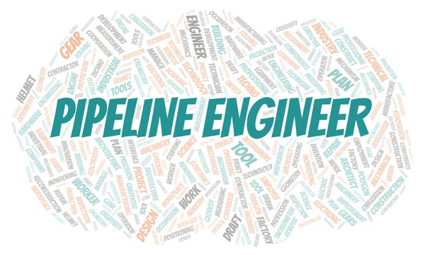 Pipeline Engineer Typografie Woord Cloud Maken Met Alleen Tekst — Stockfoto