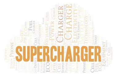 Süperşarj kelime kelime bulutu sadece metin ile oluşturulur.