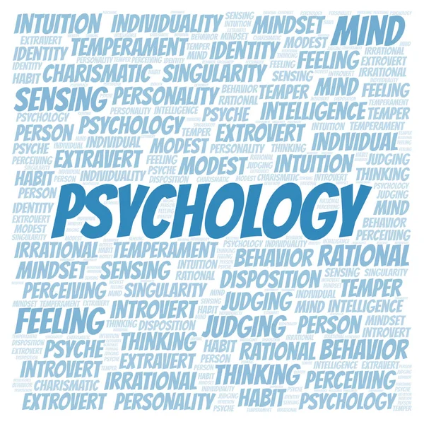 Psychology Typography Word Cloud Create Text Only — Stock Photo, Image