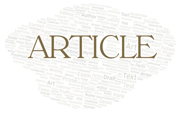 Article Typography Word Cloud Create Text Only — Stock Photo, Image