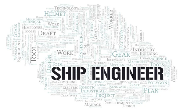 Ship Engineer typography word cloud create with text only