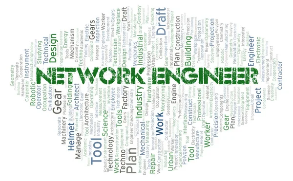 Network Engineer typography word cloud create with text only