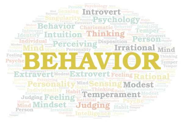 Behavior Typography Word Cloud Create Text Only — Stock Photo, Image