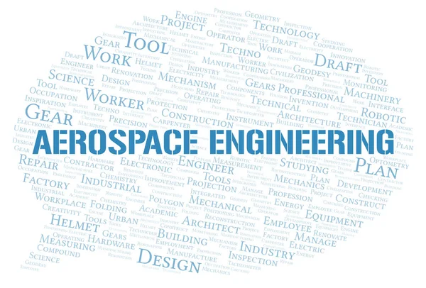 Ingeniería Aeroespacial Tipografía Palabra Nube Crear Solo Con Texto —  Fotos de Stock