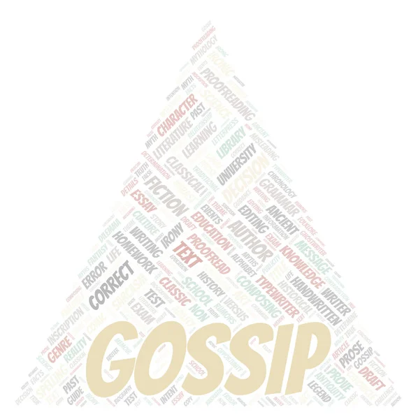 Gossip Tipografía Palabra Nube Crear Solo Con Texto — Foto de Stock