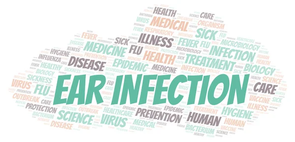 Ear Infection typography word cloud create with text only.