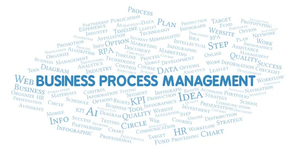 Business Process Management Typografie Word Cloud Nur Mit Text Erstellen — Stockfoto