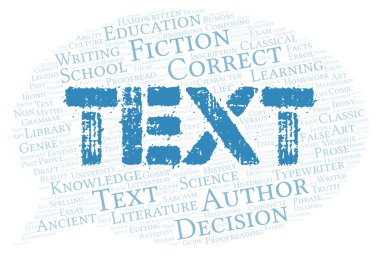 Metin tipografi kelime bulutu sadece metin ile oluşturulur