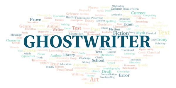 Ghostwriter Typography Word Cloud Create Text Only — Stock Photo, Image
