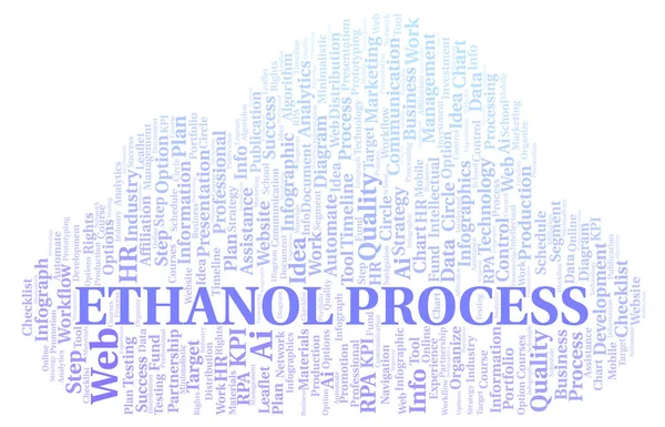 Etanol Tipografía Procesos Nube Palabras Crear Solo Con Texto — Foto de Stock