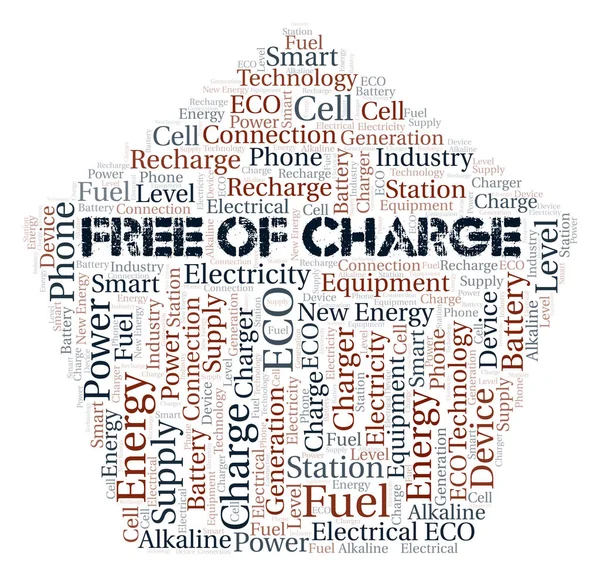 Free Of Charge typography word cloud create with text only.