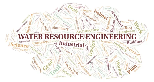 Ingeniería Recursos Hídricos Tipografía Palabra Nube Crear Solo Con Texto —  Fotos de Stock