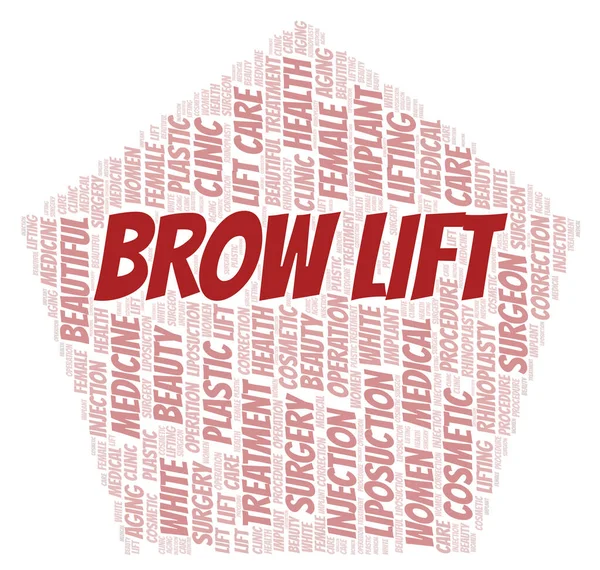 Brow Lift Tipografía Palabra Nube Crear Con Texto Solamente Tipo — Foto de Stock