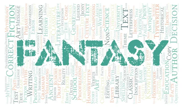 Fantasy Typography Σύννεφο Λέξη Δημιουργούν Μόνο Κείμενο — Φωτογραφία Αρχείου