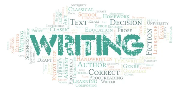 Writing Typography Word Cloud Create Text Only — Stock Photo, Image