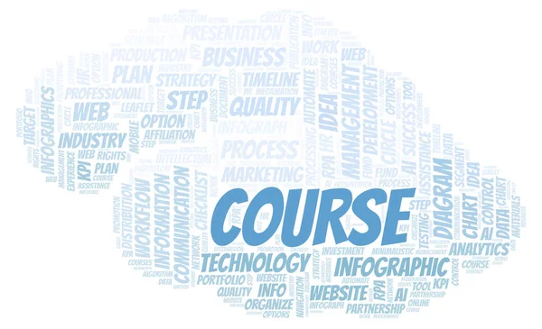 Course Typography Word Cloud Create Text Only — Stock Photo, Image