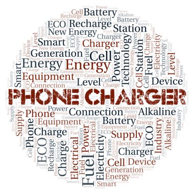 Telefon Şarj kelime bulutu sadece metin ile oluşturulur.